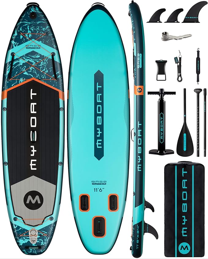 MyBoat Inflatable Fishing SUP with Removable Bungees
